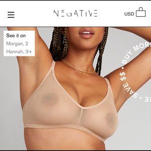 Negative Underwear Sieve Non - Wire Bra in Buff